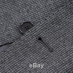 Cesare Attolini Slim-Fit Gray Patterned Wool Suit with Peak Lapels 38R (Eu 48)