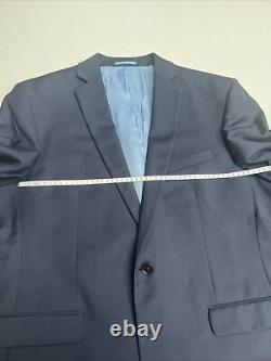 Charles Tyrwhitt Mens SUIT 44R Navy Blue 100%Wool Suit Blazer SLIM FIT Super 110