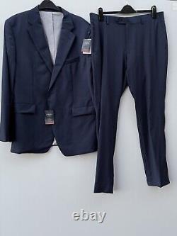 Charles Tyrwhitt Mid Blue Slim Fit Super 110s Wool Business Suit Size 44/36 Bnwt