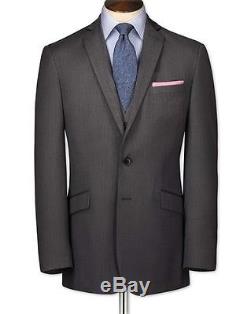 Charles Tyrwhitt New 3 Piece Luxury Slim Fit Suit Light Grey Twill Suit 40R