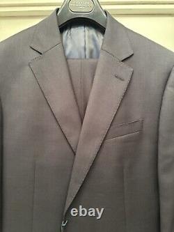 Charles Tyrwhitt slim fit navy natural stretch twill suit 42 long JKT 36 TRS