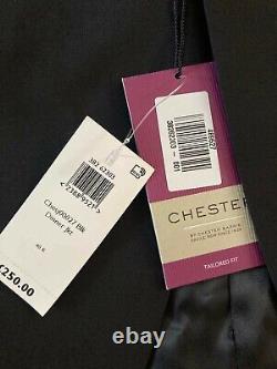 Chester by Chester Barrie Wool Mohair Slim Fit Dress Suit Jacket Black Size 40R