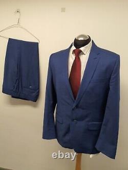 Circle Of Gentelmen Suit 2pc Navy Virgin Wool Slim Fit 42r Trs W36 L32 Bnwt