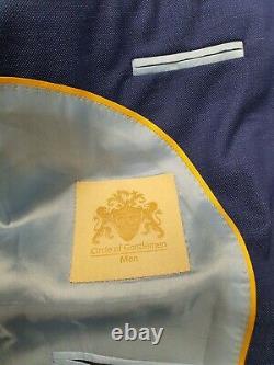 Circle Of Gentelmen Suit 2pc Navy Virgin Wool Slim Fit 42r Trs W36 L32 Bnwt