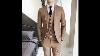 Classic Plaid 3 Pieces Suit Vest Mens Suits With Pants Slim Fit Suits For Weddings Suits Tuxedo Form
