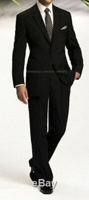 Classy Men's Slim Fit Black Suit Pants Jacket Homecoming Party Groomsmen Wedding