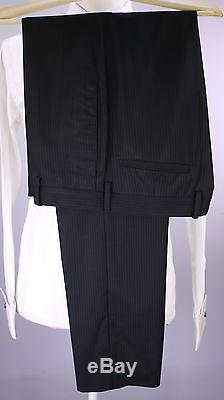 DIOR Homme Black Striped 2-Btn Slim Fit Super 100's Wool Suit 40R