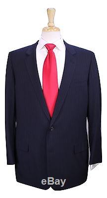 DIOR Homme Hedi Slimane Navy Blue Thin Pinstripe 2Btn Wool Slim Fit Suit 42R