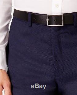 DKNY Men's Tic Slim Fit Suit Fit 2 Button Side Vent Wool DEKA2012Y1019 Blue