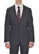 DKNY Slim Fit Dark Gray Striped Two Button Wool Suit