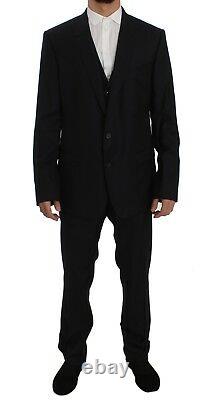 DOLCE & GABBANA Suit 3 Piece Blue Fantasy Wool Slim Fit EU56 / US46 RRP $2400