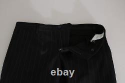 DOLCE & GABBANA Suit Blue Striped Slim Fit Wool Jacket IT48/ US38 / M RRP $2400
