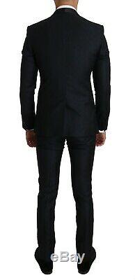 DOLCE & GABBANA Suit MARTINI Slim Fit Blue Wool Fantasy IT44 / US34 RRP $2500