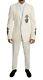 DOLCE & GABBANA Suit White Wool Slim Fit Pineapple Crystal IT50 / US40 RRP $2800