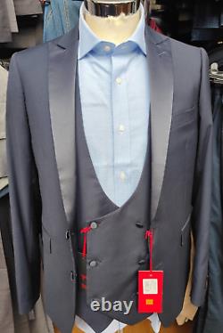 Devil's Advocate Men's Navy Theo 3 Piece Dinner Suit Slim Fit 46R / 40R £365 RRP