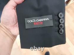 Dolce & Gabbana Black Martini Slim-Fit Virgin Wool-Blend 2 Piece Suit IT 52