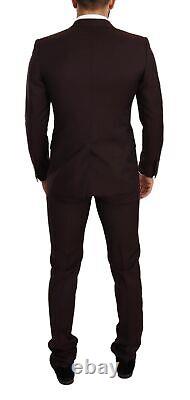 Dolce & Gabbana Bordeaux Wool MARTINI Slim Fit Suit for Men