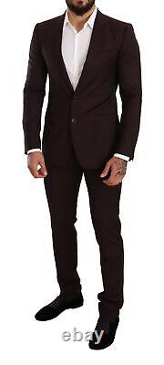 Dolce & Gabbana Bordeaux Wool MARTINI Slim Fit Suit for Men