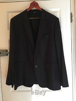 Dolce & Gabbana D & G Martini Black Slim Fit Wool Silk Blend Suit Jacket size 58