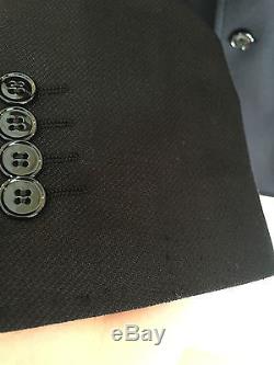 Dolce & Gabbana D & G Martini Black Slim Fit Wool Silk Blend Suit Jacket size 58