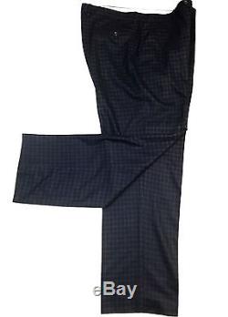 Ermenegildo Zegna Men's Blue Check Cashmere Trofeo Slim Fit Suit (46l 38w 34l)