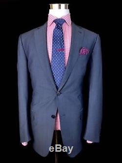 Ermenegildo Zegna Men's Blue Striped FIT-MILA Slim Fit Suit 44R 37W 33L