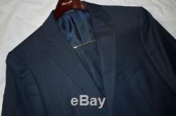 Ermenegildo Zegna Men's Blue Windowpane FIT-MILA Slim Fit Suit 40L 34W 31L