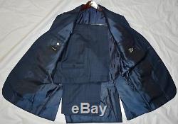 Ermenegildo Zegna Men's Blue Windowpane FIT-MILA Slim Fit Suit 40L 34W 31L