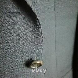 Excellent Condition Next Tollegno Italian 38 Navy Blue Slim Fit Suit 100% Wool