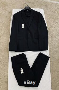 Express Mens Extra Slim Fit Suit in Black (38S Jacket & 30x30 Pant)