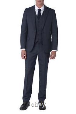 Finley Harry Brown Blue Check Slim fit 100% Wool Suit