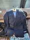 French Connection Navy 3 Piece Suit Mens Slim Fit 38s 38R 32s
