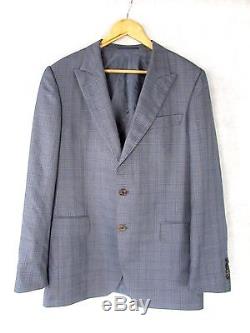 Gieves And Hawkes Grey Checked Slim Fit Suit Ch42 W34 L31