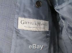 Gieves And Hawkes Grey Checked Slim Fit Suit Ch42 W34 L31
