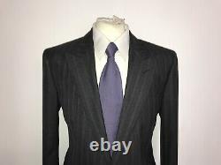 GIEVES & HAWKES Tailored Fit DARK GREY WOOL SUIT 40 Reg W34 L32 GORGEOUS