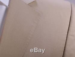 GUCCI Recent Putty Tan Cotton-Silk 2-Btn Slim Fit Suit 36R