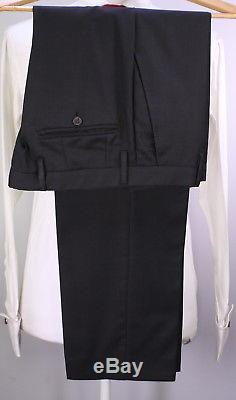GUCCI Tom Ford Era Solid Dark Brown 3-Btn Slim Fit Wool Luxury Suit 36R