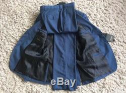Gents Crombie Silk, Linen & Wool Blue slim fit suit Size 38R BNWT RRP£1495