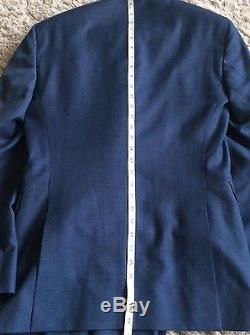 Gents Crombie Silk, Linen & Wool Blue slim fit suit Size 38R BNWT RRP£1495