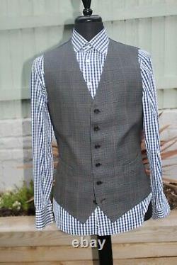 Gieves Hawkes 3 Piece Tweed Shooting Suit Bespoke Savile Row Slim Fit 42l