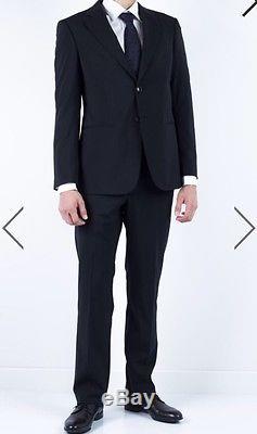 Giorgio Armani Mens Trader Blu NSVB2T Slim Fit Black Suit EU 54 44 RRP£1300 New