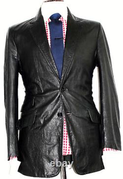 Gorgeous Luxury Mens Prada Milano 100% Leather Slim Fit Suit Jacket Blazer 40r