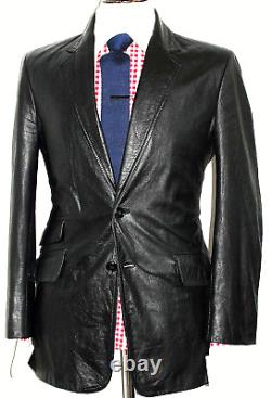 Gorgeous Luxury Mens Prada Milano 100% Leather Slim Fit Suit Jacket Blazer 40r