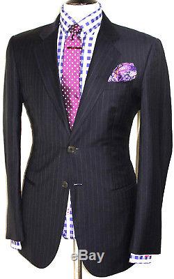 Gorgeous Mens Giorgio Armani Black Label Slim Fit Pinstripe Suit 42r W34 X L32