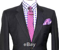 Gorgeous Mens Giorgio Armani Black Label Slim Fit Pinstripe Suit 42r W34 X L32