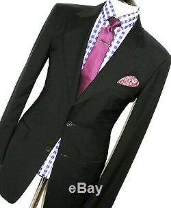 Gorgeous Mens Gucci Tom Ford Italian Plain Black Slim Fit Suit 40l W34 X L33.5