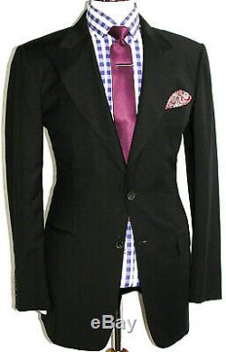 Gorgeous Mens Gucci Tom Ford Italian Plain Black Slim Fit Suit 40l W34 X L33.5