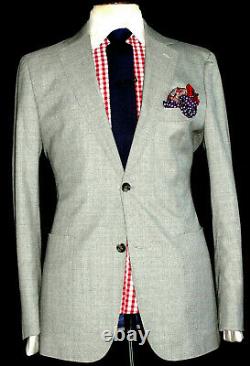Gorgeous Mens Suitsupply Sharkskin Grey Slim Fit Suit 42r W36 X L31