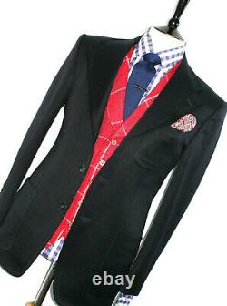 Gorgeous Rare Mens Gucci Tom Ford Black Textured Slim Fit Suit Jacket Blazer 38r