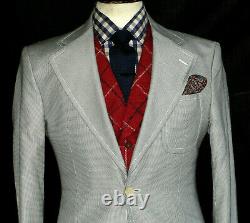 Gorgeous Rare Mens Gucci Tom Ford Sharkskin Grey Slim Fit Suit Jacket Blazer 38r